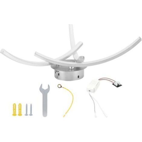 Plafonnier LED innovant et moderne, bande lumineuse incurvée, décoration de salon, lumière blanche, AC85-265V (1/5)