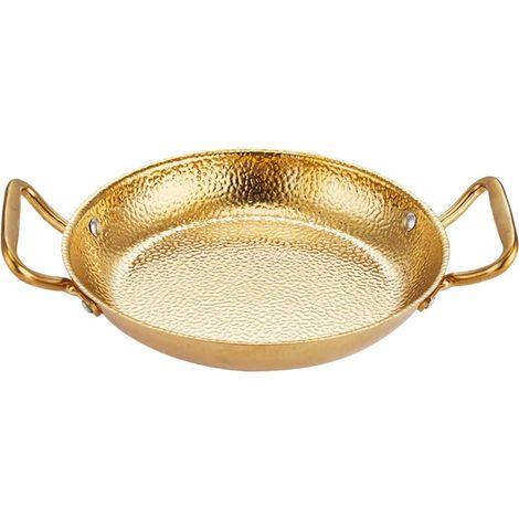 Paella Pan Stainless Steel Cooking Pot with Double Handle Kitchen Utensil for Family Preparation (1/5)