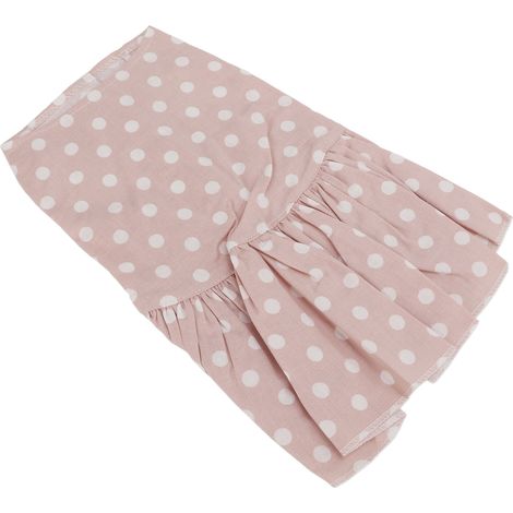 Robe à pois pour chienne, respirante et confortable, jupe d'été idéale pour le quotidien, les mariages, les anniversaires et les fêtes. Rose à pois, taille XS. (1/5)