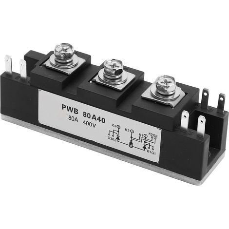 Module de thyristor à diode redresseuse, module de thyristor haute puissance à base de cuivre contrôlé au silicium, 400 V (1/5)
