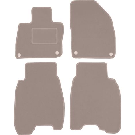 Alfombrillas de terciopelo beige para Honda Civic VIII (UFO) hatchback (2006-2012)