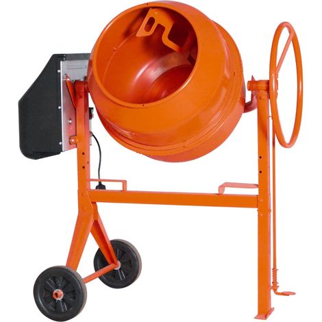Moncoffrage – Bétonnière électrique 145 litres – Moteur 850W – Cuve mécano soudée – Production 1 m³/h – Roues Ø 220 mm pour chantiers humides (1/2)