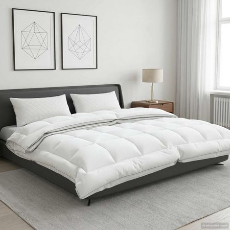 Couette 200x200 cm 4 saisons 200+300 GSM Laine australienne (1/5)
