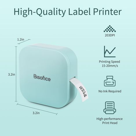 Imprimante étiquettes Q30 portable mini thermique avec 1 rouleau adhésif BT iOS Android pour bricolage organisation maison bureau commerce étiquetage date journal (1/4)