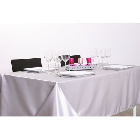 Nappe rectangulaire Argent 140 x 360 cm