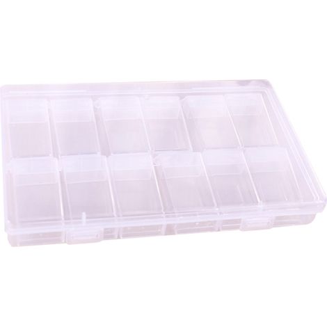 Boîte De Rangement Pour Perles - Transparente - 24 Compartiments - Portable - Pour Diy Diamond Painting - 1 Pièce (1/5)