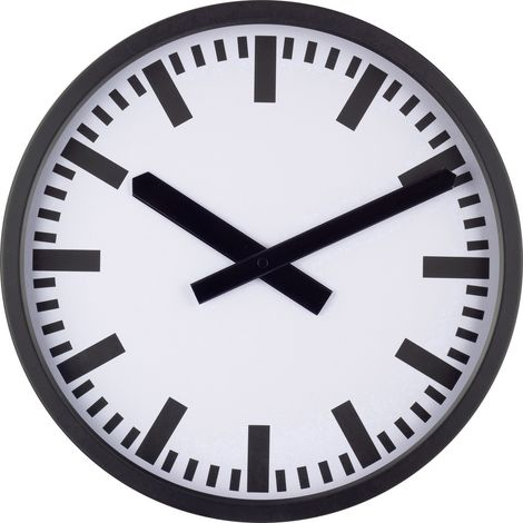 EUROTIME 59540-05 Funk Funkuhr 35 cm x 35 mm x 50 mm  Schwarz (matt)