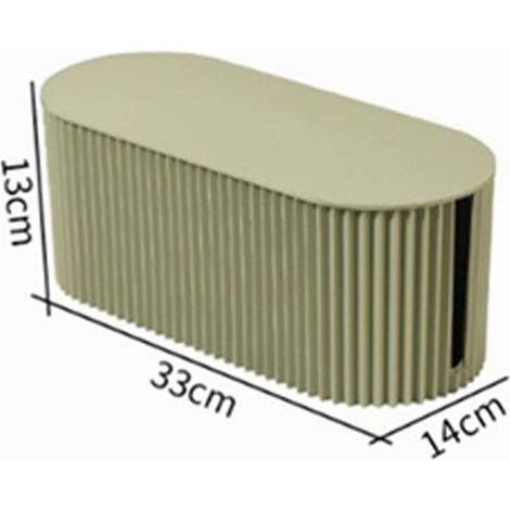 Kabelmanagementbox mit abnehmbarem Deckel – Großes Fassungsvermögen, robustes ABS – Grau-Grün, XL-Größe für PC- und TV-Geräte (1/5)