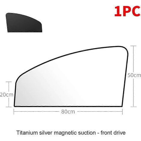 Pare-soleil magnétique pliable pour voiture, rideaux magnétiques faciles à installer, visière pare-soleil en maille pour vitre latérale, protection UV pour la vitre côté conducteur. (1/5)