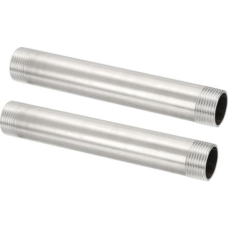 2 Pièces Raccord De Tuyauterie En Acier Inoxydable 304 Argenté (1/5)