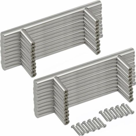 20PCS Poignée Bâton De Porte T- Bar Cuisine Porte Meuble Poignées Acier Inoxydable - Entraxe 64 mm (1/5)