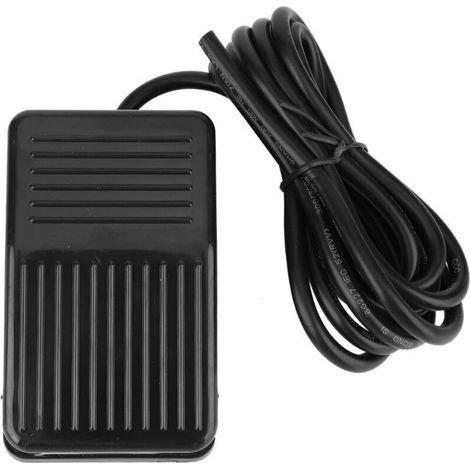 Pédale de Commande au Pied, 250VAC 10A, Noire, Pédale Pratique pour Perceuses d\'établi pour Machines à Instruments (Longueur de ligne 2 mètres) (1/5)