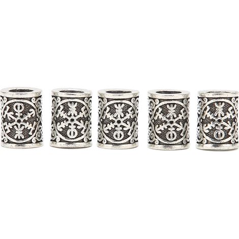 Coiffe viking vintage ornée de runes et de perles, accessoire de coiffure tressé et décoratif (1/5)