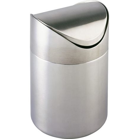 Wenko 16800100 Pattumiera da Bagno Otranto, 16 x 23,5 x 16 cm, Satinato (1/2)