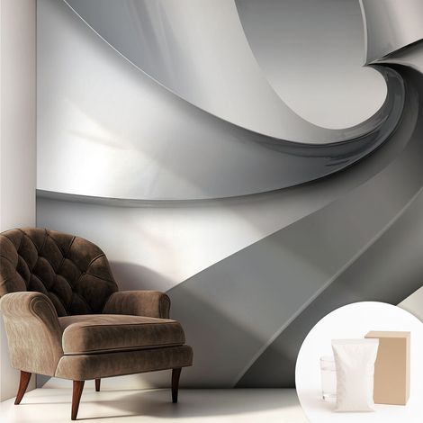 Fototapete Vliestapete mit Kleber - modern Wohnzimmer - Wanddekoration - einfach anzubringen Geometrische Spiralen 250x250 cm (1/5)