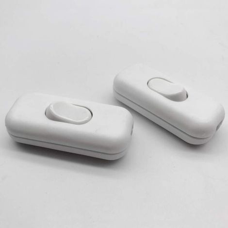 2 interruttori a bilanciere bipolari da 6A 250V, interruttore a levetta, dimmer/interruttore luce, bianco (1/3)