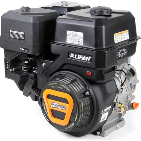 LIFAN KP460-R Benzinmotor mit 16,3 PS Einzylinder für Rüttelplatten und Baumaschinen, luftgekühlter 4-Takt Motor mit 22 mm Kurbelwelle, OHV-Ventilsteuerung & 459 cc Hubraum