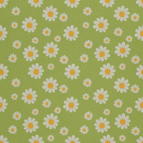 Tela decorativa para exteriores Oxford - motivo floral sobre fondo verde (1/5)