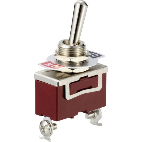 TRU COMPONENTS TC-12819624 Interrupteur à levier 250 V/AC 15 A 1 x Off/(On) à rappel 1 pc(s) (1/3)
