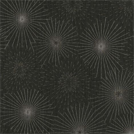 Graphic wallpaper wall Profhome 388181 hot embossed non-woven wallpaper slightly textured with abstract pattern subtly glittering black gold silver 5.33 m2 (1/5)