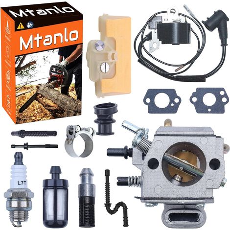 Carburateur MS290 pour Stihl 029 039 MS290 MS310 MS390 tronçonneuse carb remplacement 1128 120 0625 avec bobines d'allumage MS290, filtre à air MS290, bougie L7T/BPMR7A, etc. (1/5)