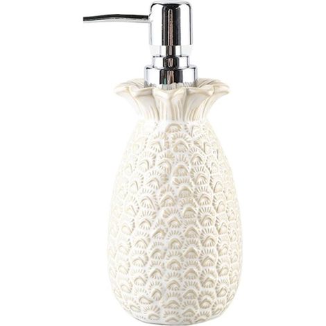 Distributeur de savon blanc, flacon - Utilisation pratique et fonctionnelle-AquaForge (1/5)