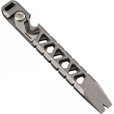 Décapsuleur porte-clés multifonctionnel en titane et fer, idéal pour les voyages, l'entraînement au camping et la survie en plein air. (1/5)