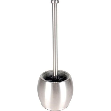Brosse WC, Noire, INCL. Brosse de Rechange, 36,5 12,5 12,5 cm, Acier Inoxydable (1/5)