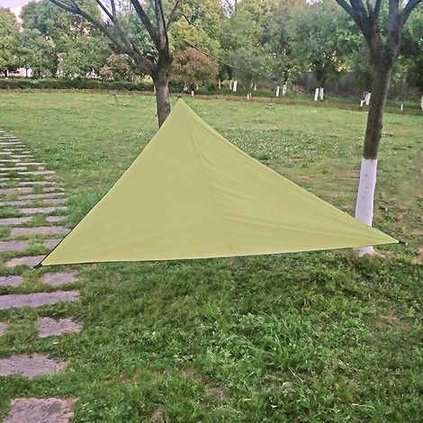 Toldo triangular impermeable de 4 m (13,1 pies) con parasol integrado para jardín y camping.