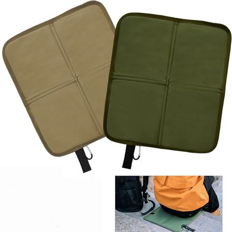 2 Pièces Tapis Siège Extérieur – Coussin de Siège Pliable Étanche – Tapis d’Assise Isolé Portable en Tissu Oxford 600D – Pour Camping, Randonnée, Pique-Nique, Stade, Voyage en Plein Air (1/5)