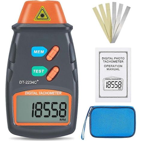 Digital Laser – P o Tachometer Non Contact RPM Tach Noncontact Laser – P o Capteur with 2.5RPM to 9 (1/5)