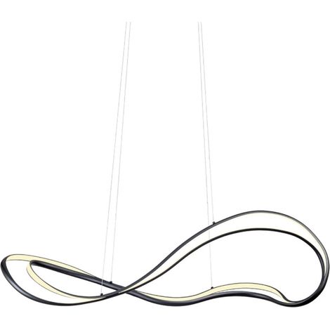 Lampadario led redo group tempest 01-3597 01-3599 4060lm 3000k lampada soffitto sospensione moderna dimmerabile, finitura metallo nero