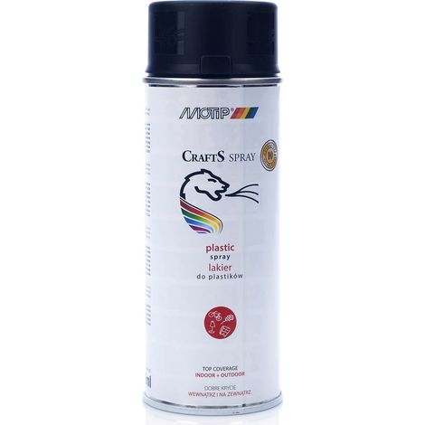 Pintura en aerosol negra mate para parachoques de plástico (1/4)