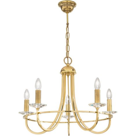 Kolarz IMPERIAL - Lustre classique à 5 bras en laiton anglais, 5x E14 (1/5)