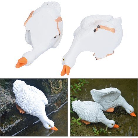 Pato de resina para decoración de bonsáis, accesorio de paisaje en miniatura, artesanía en resina. (1/5)