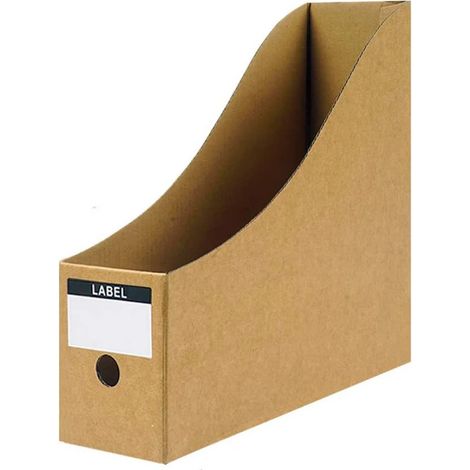 Organiseur de bureau élégant, porte-revues en carton ondulé 90 x 260 x 270 mm, idéal pour votre bureau à domicile ou votre salle de classe, rangement pour documents et livres (1/5)