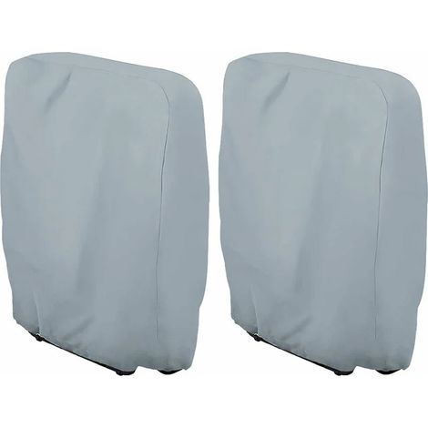 Housse de protection pour transat pliant, 2 pièces, housse pour bain de soleil de jardin, housse de chaise longue,L 71 × H 110 cm (1/5)