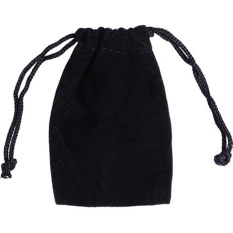 Pochette à bijoux à cordon de serrage 97cm - 75 pièces/ensemble (Noir)-9.00X7.00X0.50CM-Black (1/2)
