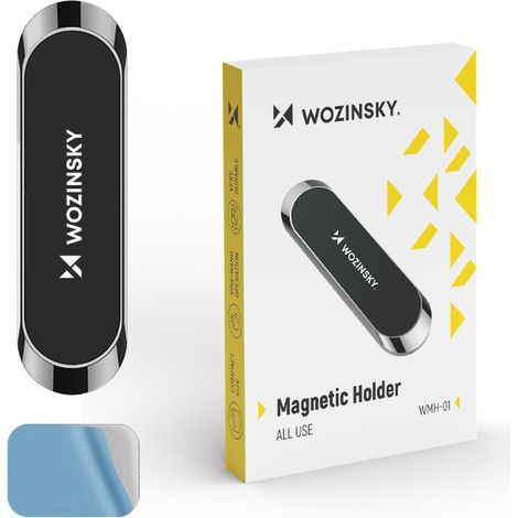 Soporte magnético para teléfono para salpicadero, negro, adhesivo (1/5)