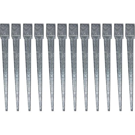 Einschlaghülse Bodenhülse 12x 91x91x900mm Einschlagbodenhülse Bodenanker (1/4)