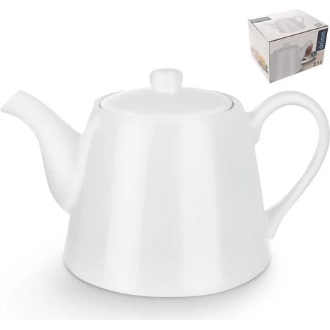 Pichet élégant en porcelaine blanche, 2 l, compatible lave-vaisselle et micro-ondes (1/5)