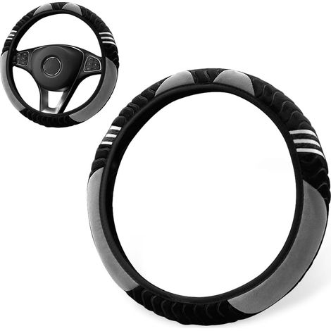 CCYKXA Auto-Lenkradbezug, Universal-Plüsch-Auto-Lenkradbezug, rutschfeste, atmungsaktive Lenkradbezüge, Winter-Lenkradschutz, Autozubehör zur Dekoration, 37–38 cm