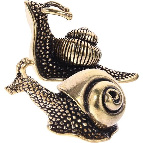 Dekorative Schneckenfigur Retro Stil aus Messing 2 Stück