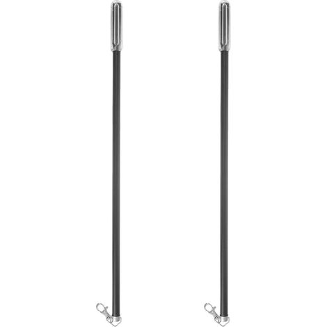 Baguettes de Tirage pour Rideaux en Alliage D'aluminium Noir, Compatibles Tringles Romaines, Fonctionnement Facile et Fluide, 2 Pièces pour Décoration Intérieure (1/5)