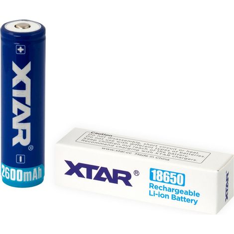Batería Xtar 18650 3.7V Li-ion 2600mAh con protección