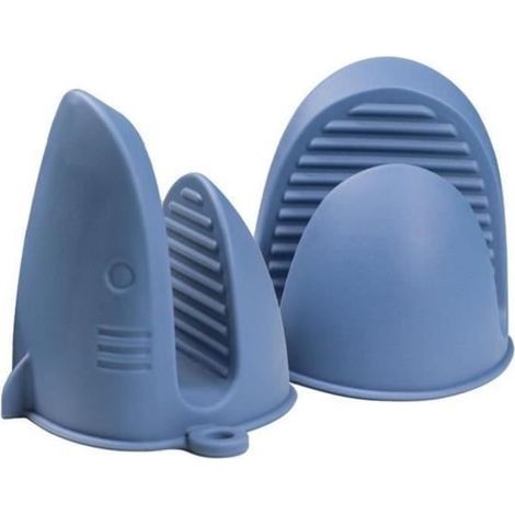 Hitzebeständige, rutschfeste, wasserdichte Silikon-Küchenhandschuhe, perfekt zum Kochen (dunkelblau) (1/4)