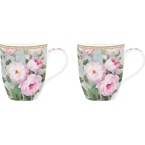 Confezione di 2 Tazze da 35 cl - Rose in Fiore - Easy Life