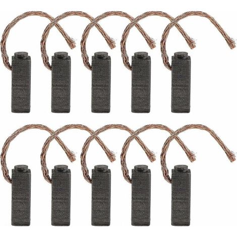 Balais de Charbon Moteur Pièces de Rechange Universelles d'outil Électrique pour Meuleuse d'angle Ponceuse Orbitale 5x6x14mm 10Pcs