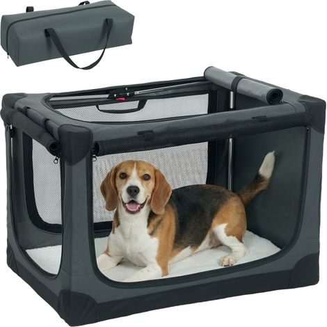 PawHut Collapsible Dog Crate Portable Pet Travel Carrier 76 x 54 x 54 cm