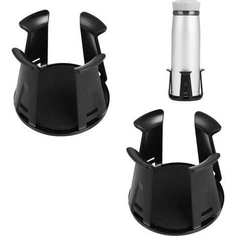 Juego de 2 portavasos universales para coche con adhesivo. Portavasos multifunción para mesa y respaldo. Compatible con tazas de café y botellas (1/5)